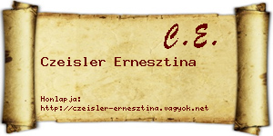 Czeisler Ernesztina névjegykártya